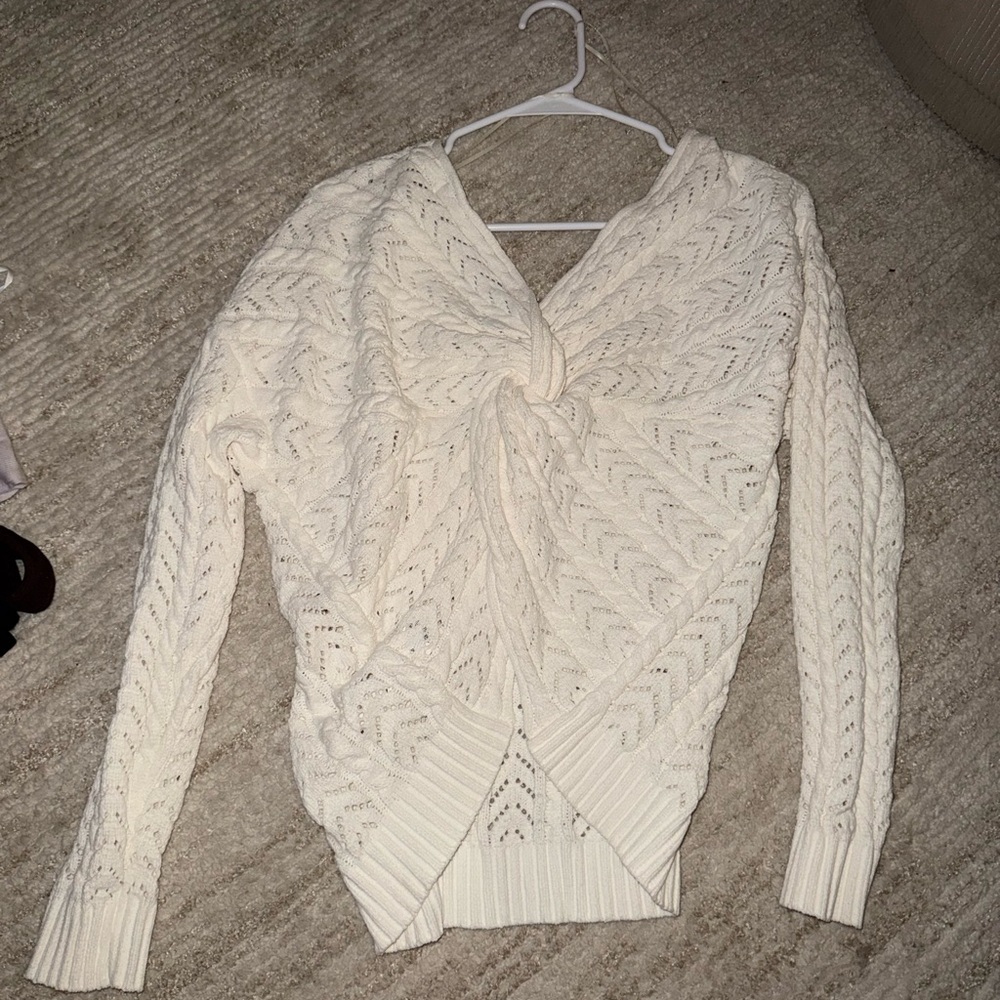 Jessica Simpson Off-the-Shoulder Cream Sweater